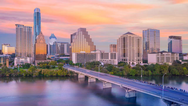  Downtown Skyline of Austin, Texas in USA