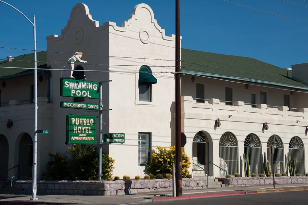  Pueblo Hotel and Apartments, across from beautiful Armory Park, in downtown Tucson.