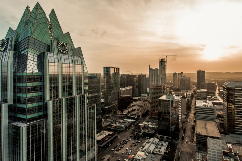  Downtown Austin Sunset on 5th Street
