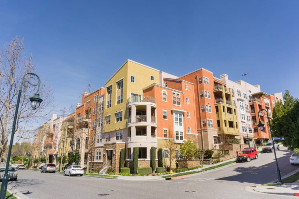  Residential multifamily building situated on a corner on top of telecommunication hill, San Jose, California