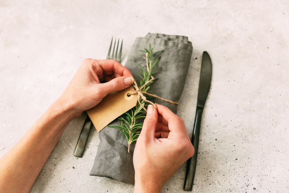 DIY napkin decor