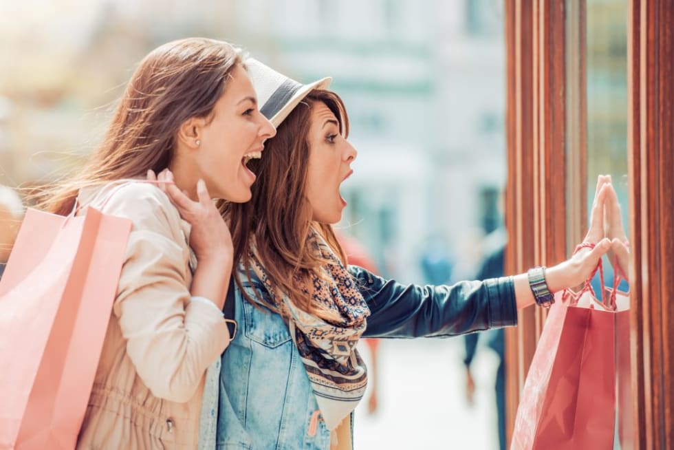 shopping with girlfriends