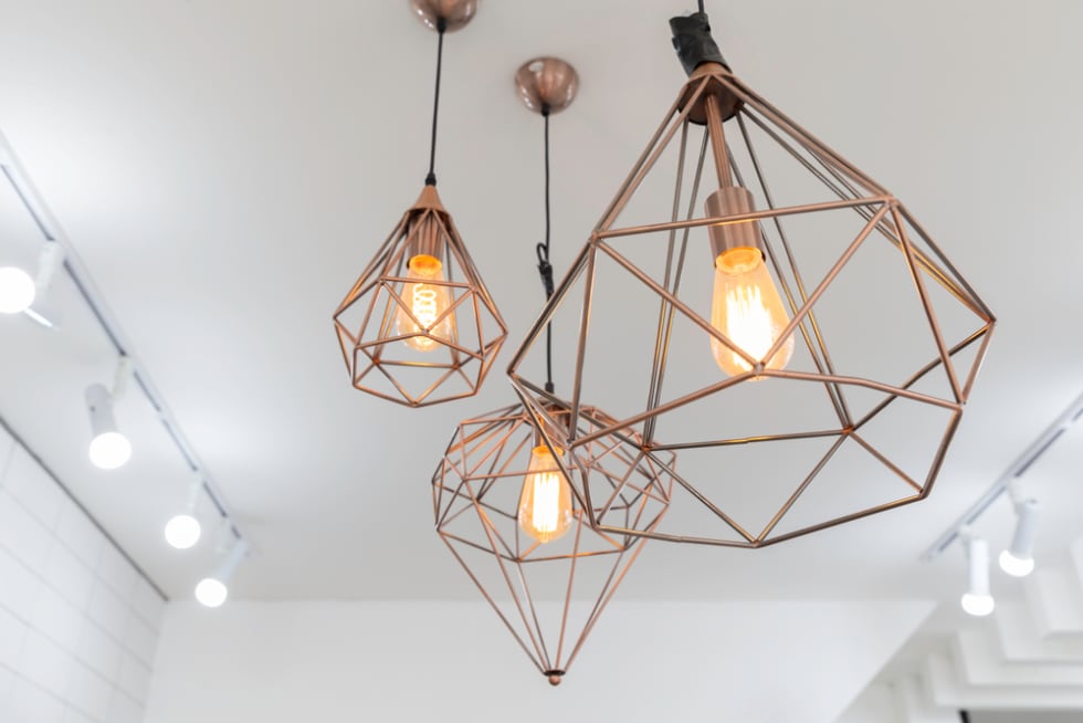 Retro copper light fixtures