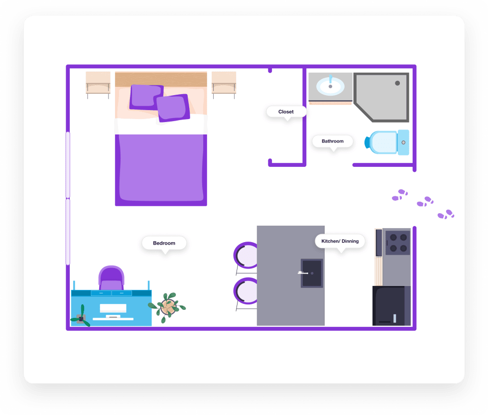 300 Square Foot Apartment Floor Plan
