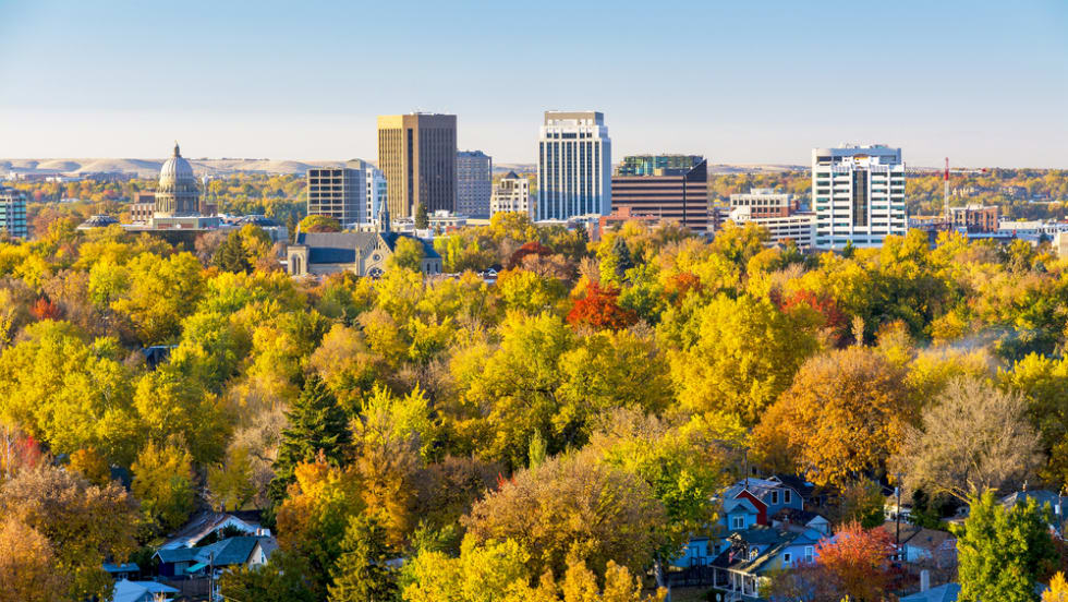  Unique view of Boise Idaho in autumn