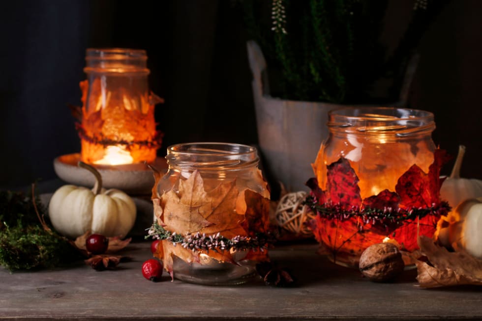 Fall mason jars