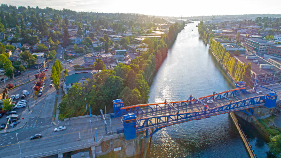 Fremont Bridge Seattle Lake