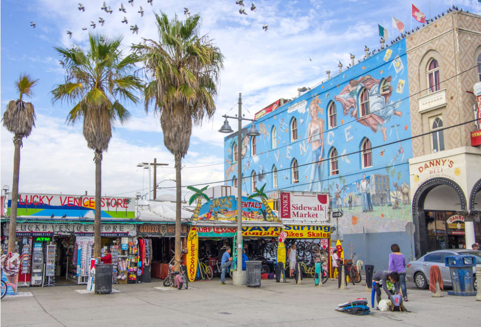 Ocean Front Walk of Venice Beach in Venice, US
