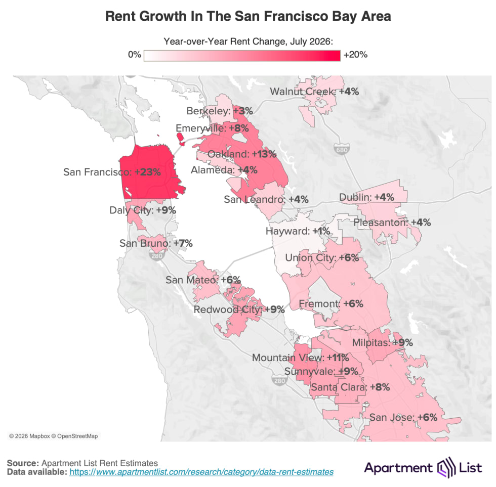 bay area heatmap