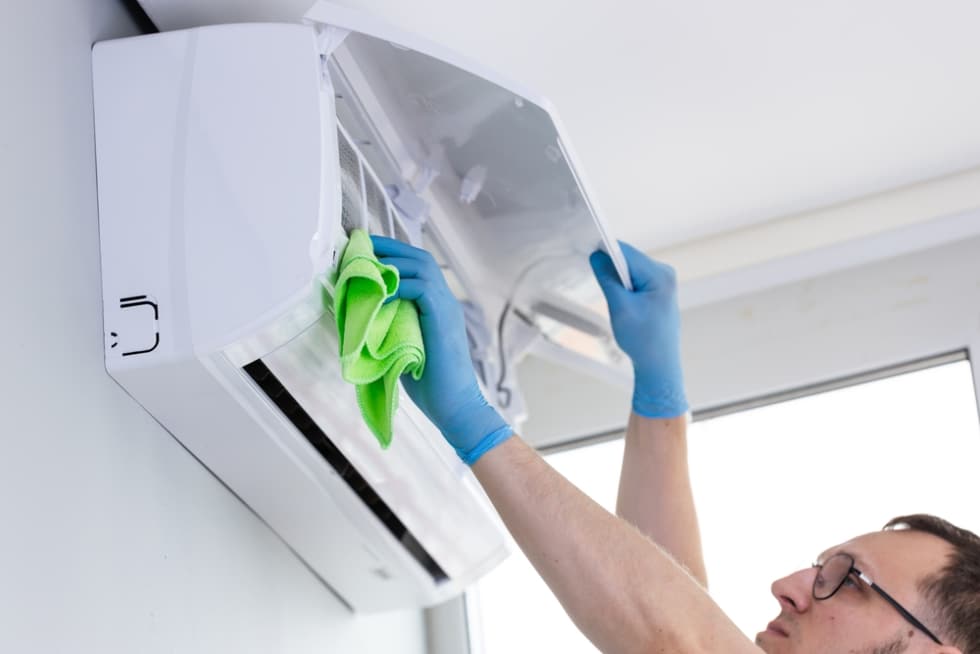Maintaining HVAC system to control apartment humidity