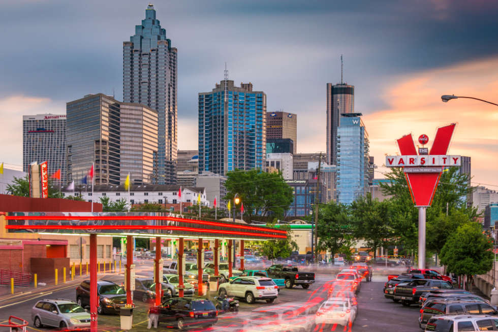 South Downtown, one of the most walkable neighborhoods in Atlanta, GA