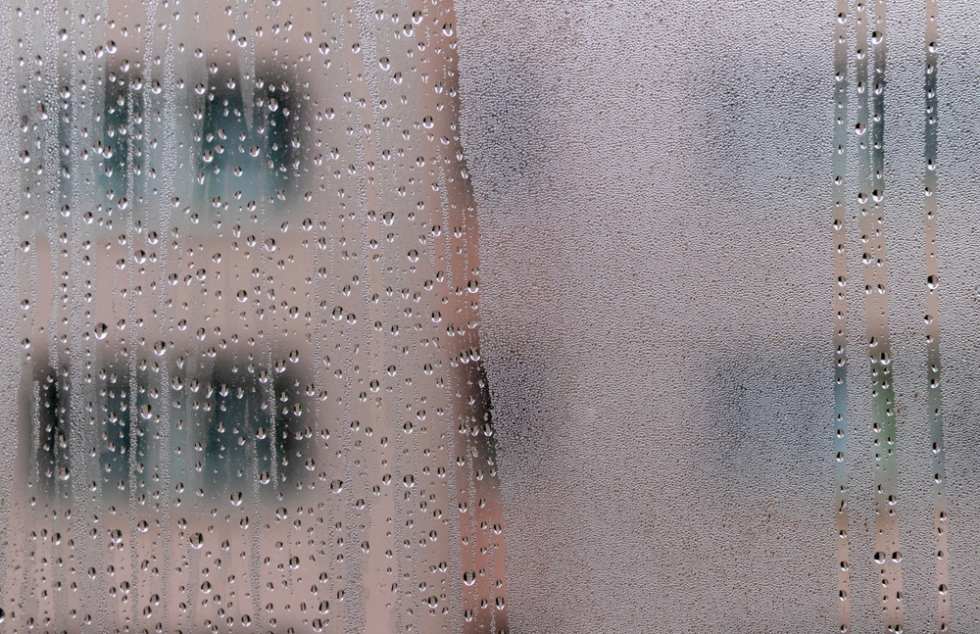 Condensation on the inside of an apartment window