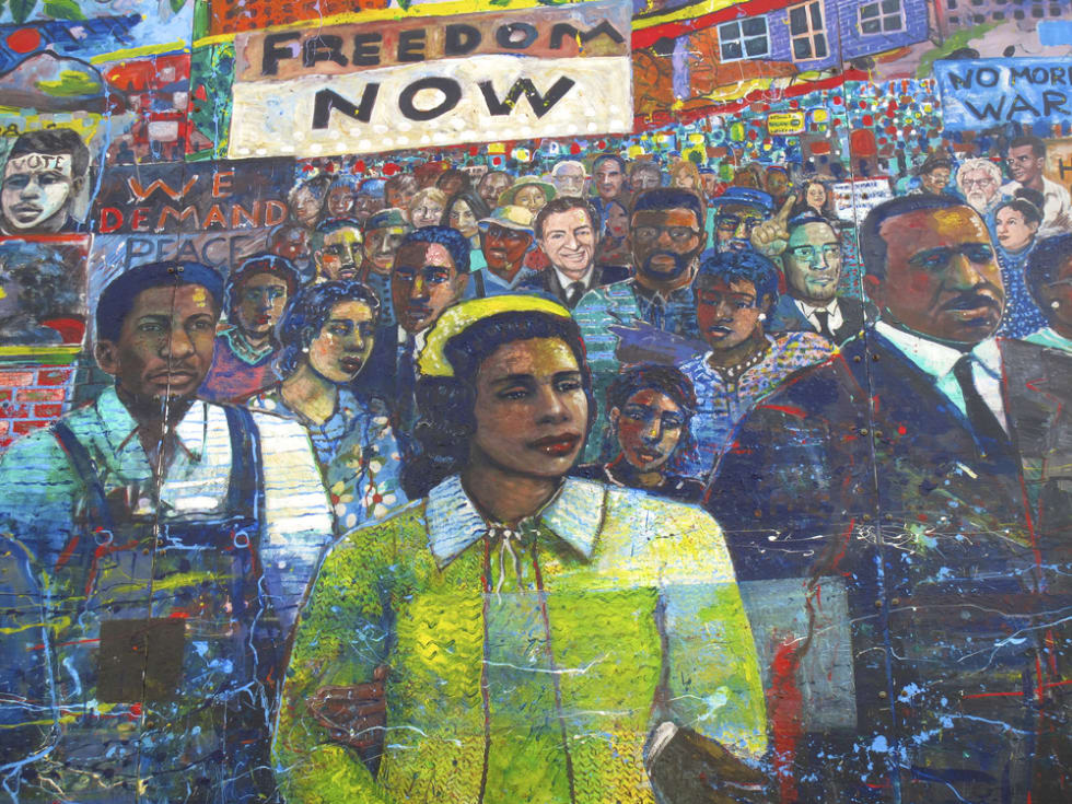 Mural at the MLK National Historic Site in Atlanta