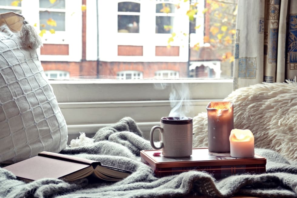 Cozy reading nook