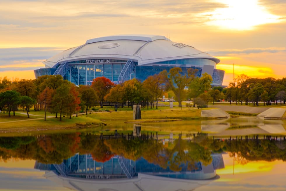 Dallas Cowboys AT&T Stadium located in Arlington, Texas USA,