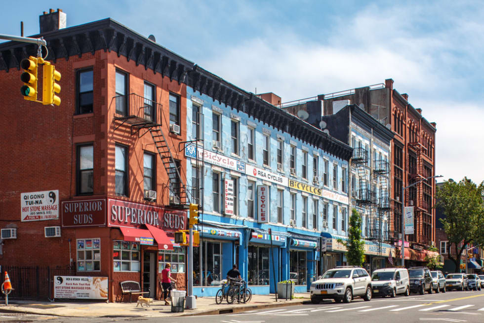Brooklyn neighbourhood, Brownstones near prospect park and Park Slope.