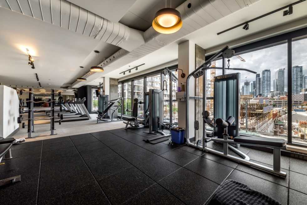 Checking out the amenities on a self-guided apartment tour