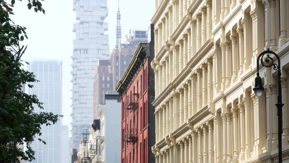 Row of homes in SoHo that are part of the NYC Housing Lottery