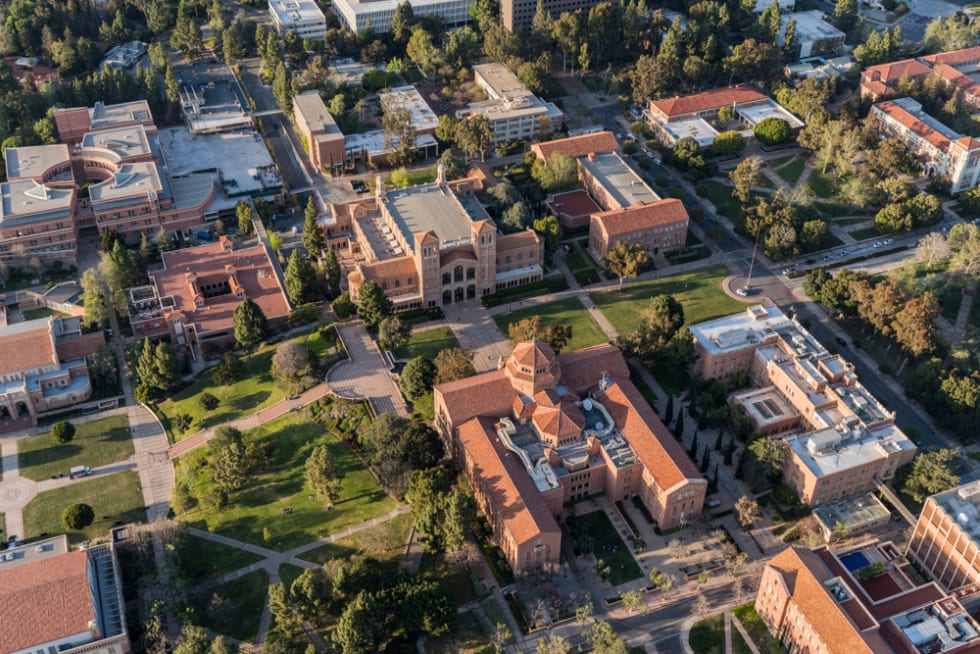 Aerial view of UCLA campus
