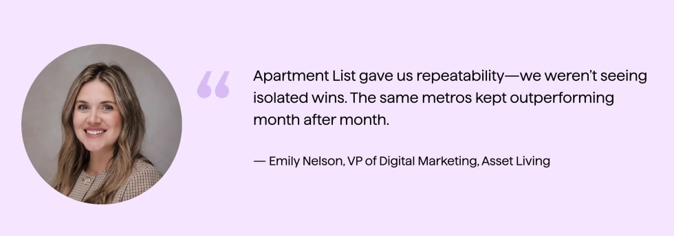 Emily Nelson - Asset Living Case Study | Apartment List