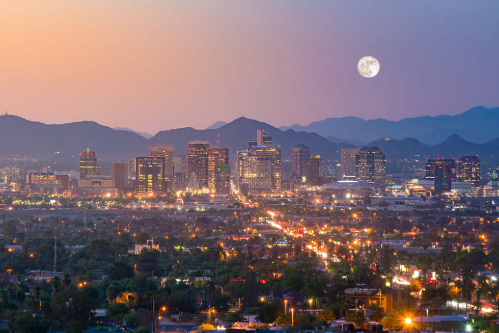 Phoenix, Arizona Downtown Sunset