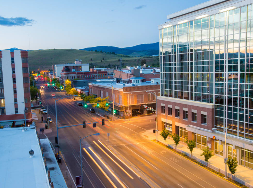Downtown Missoula Montana Scene Buildings