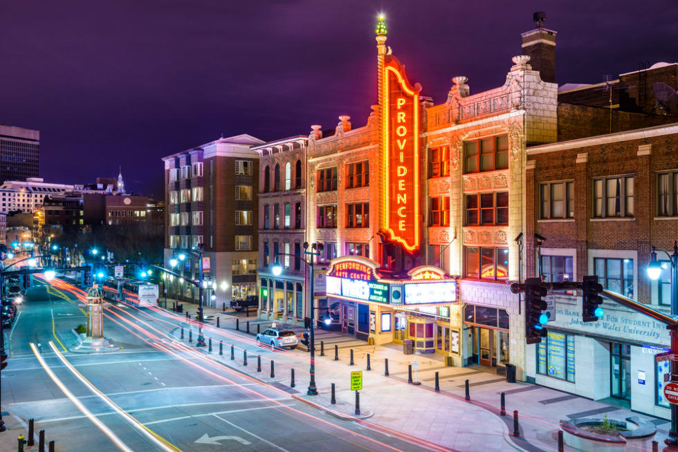 Providence Performing Arts Center. Opened as a movie palace in 1928, the building is on the National Register of Historic Places
