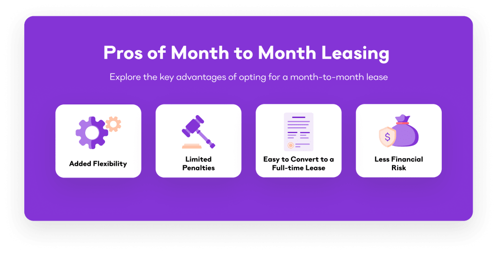 Pros of Month to Month Leasing