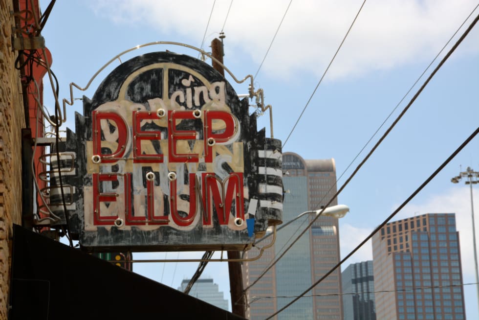 The Deep Ellum sign in Dallas