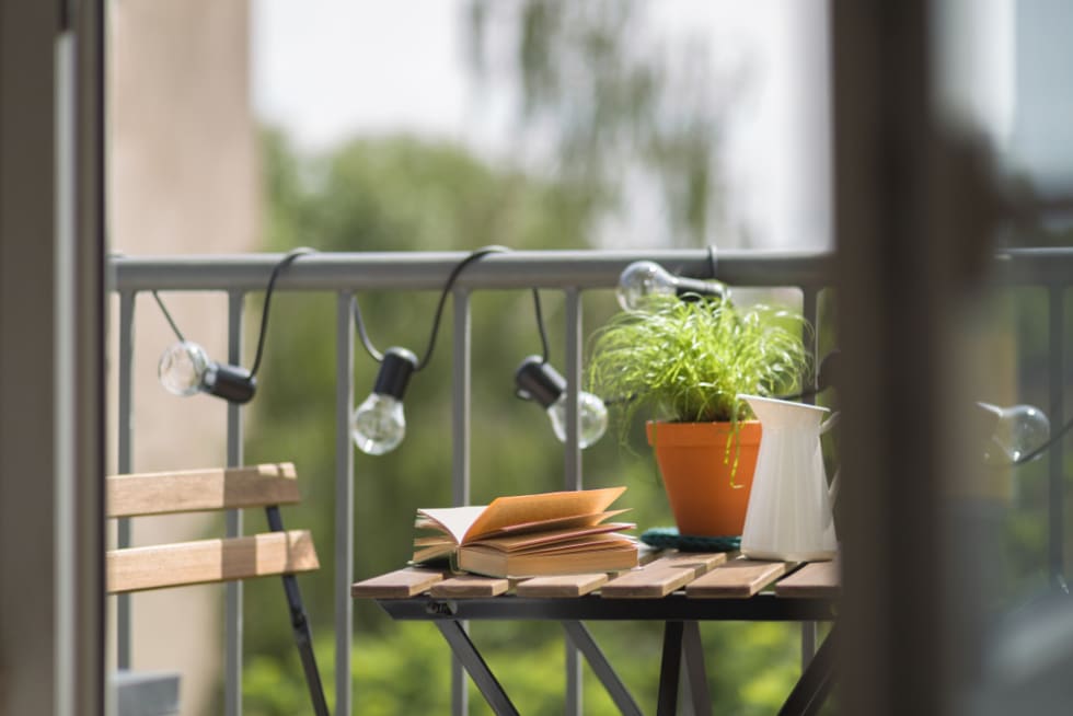 cozy apartment balcony