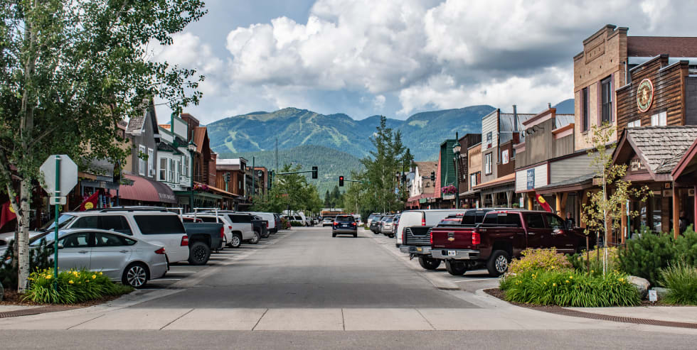 Mainstreet in Whitefish still has a smalltown feel to it. - View of downtown Livingston, a town and county seat of Park County, Montana - best places to live in montana - apartment list
