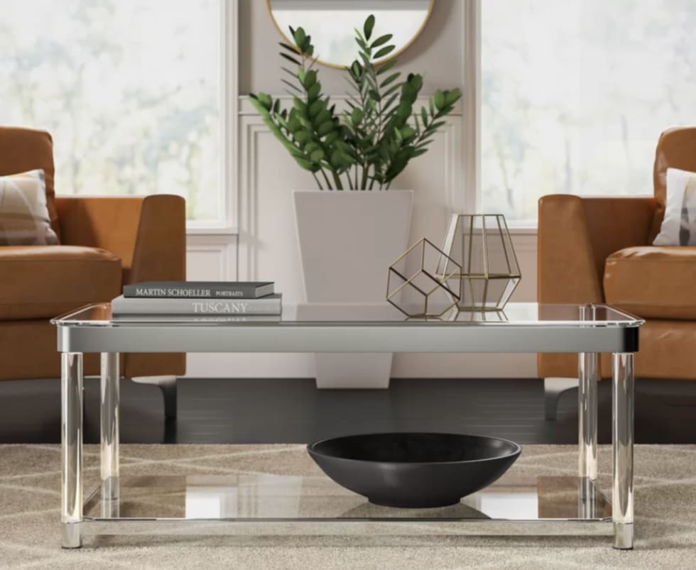 Transparent coffee table
