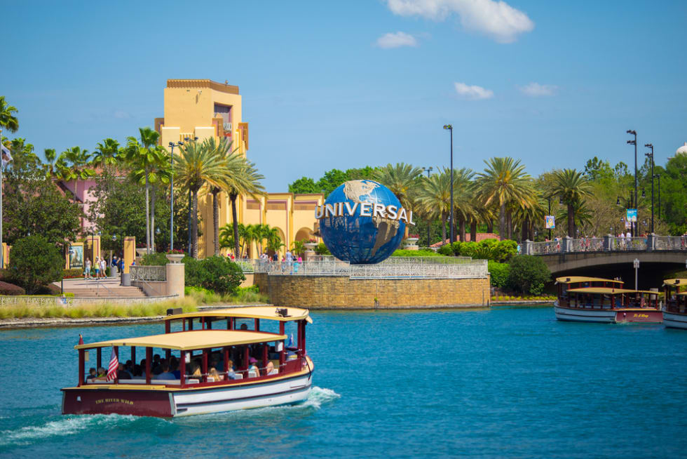 Universal Globe at Universal Studios. Universal City Walk.