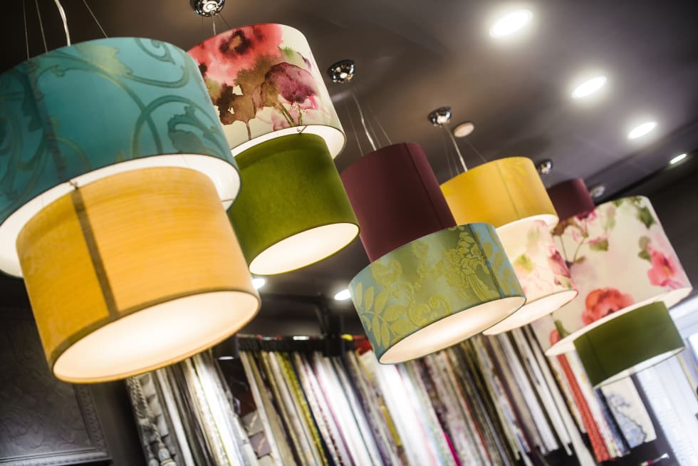 lamp shades in apartment