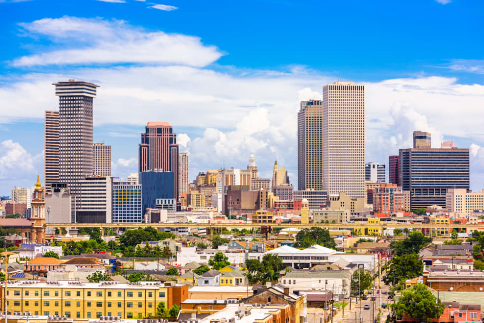 New Orleans, Louisiana, USA downtown skyline.