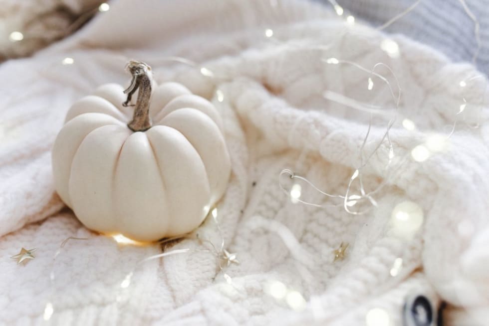 pumpkin painted white