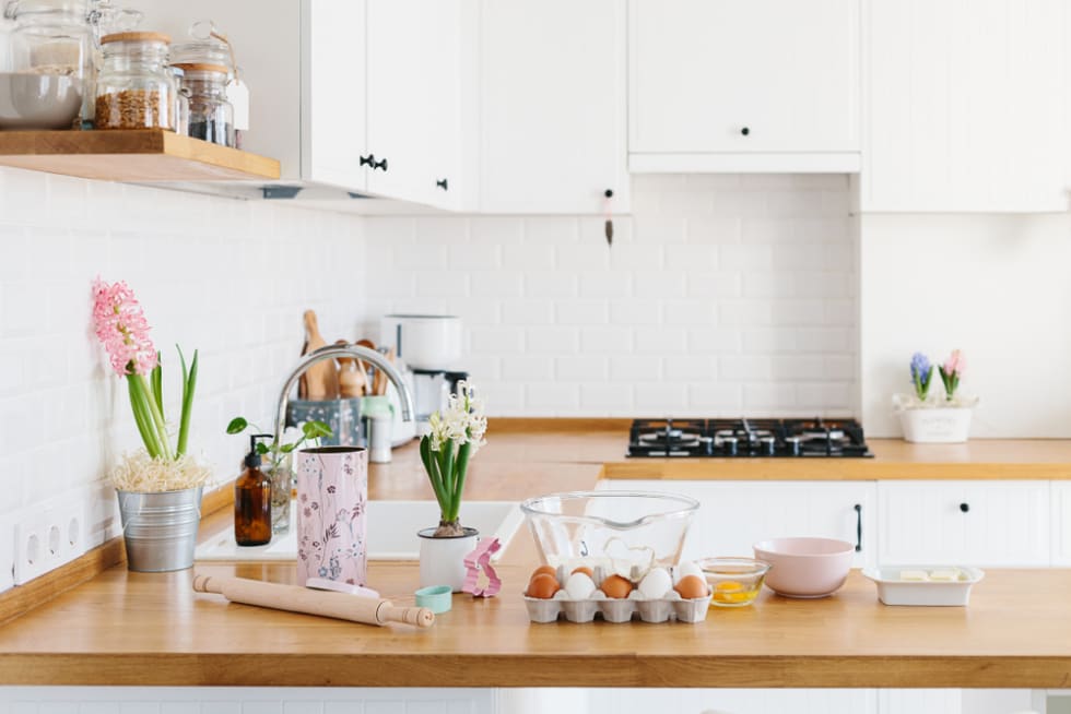 Baking ingredients and utensils