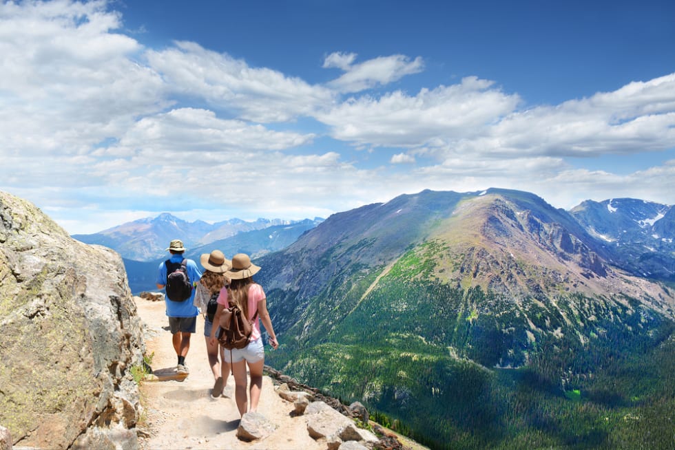 Hiking in Rocky Mountain National Park, Colorado