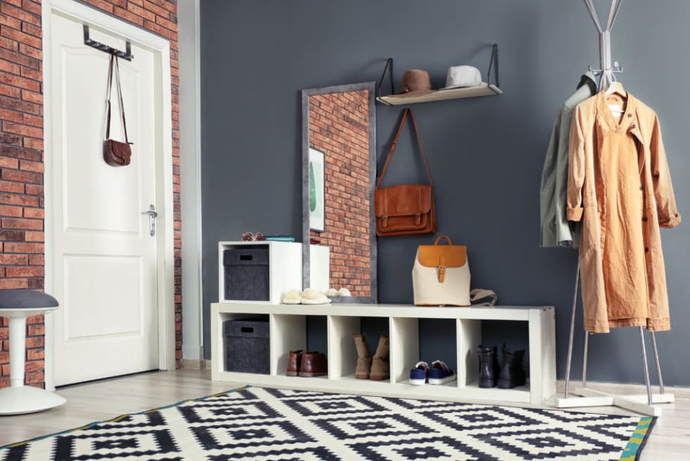 functional studio entryway