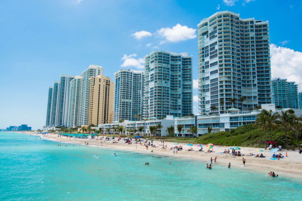 A beach in Sunny Isles. Miami, Florida