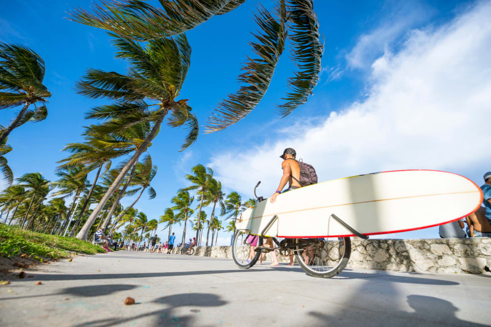Miami Boardwalk Surfer