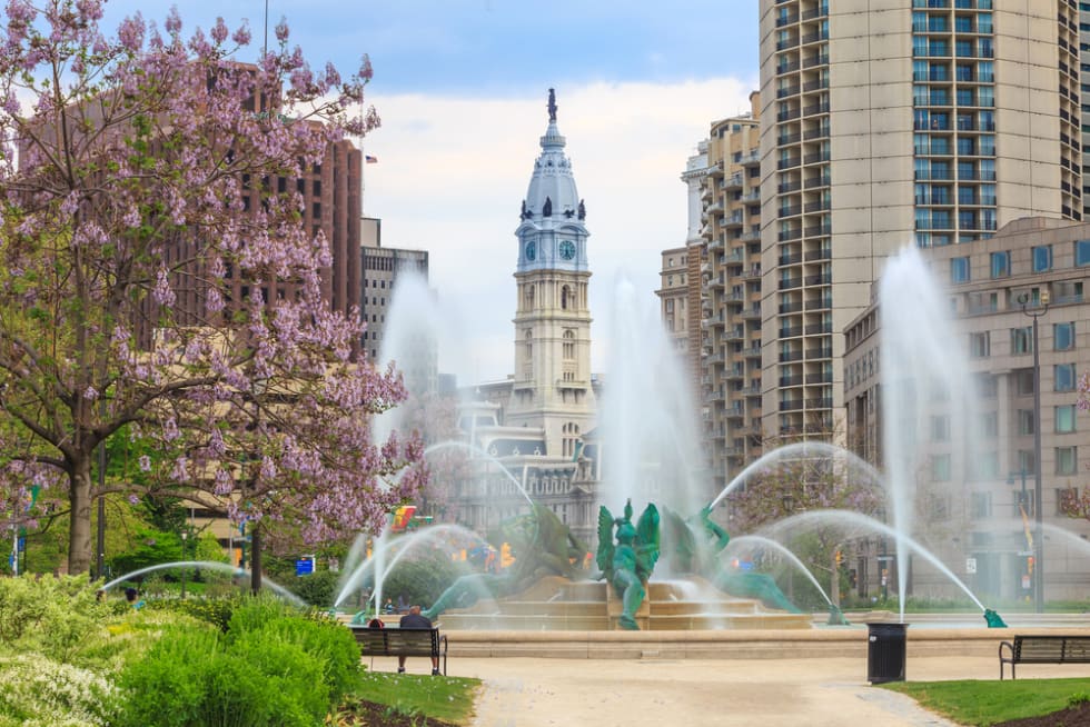 Swann Memorial Fountain in Logan Square