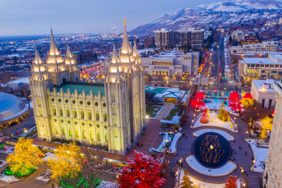 Christmas Lights on Display in Salt Lake City