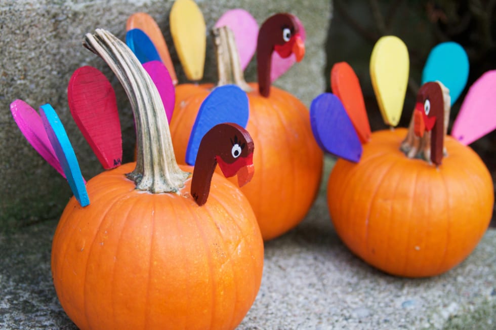 Pumpkin turkey craft