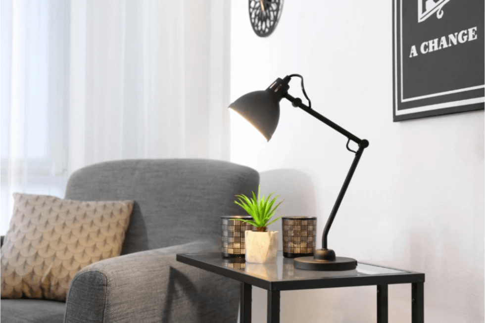 table lights in apartment