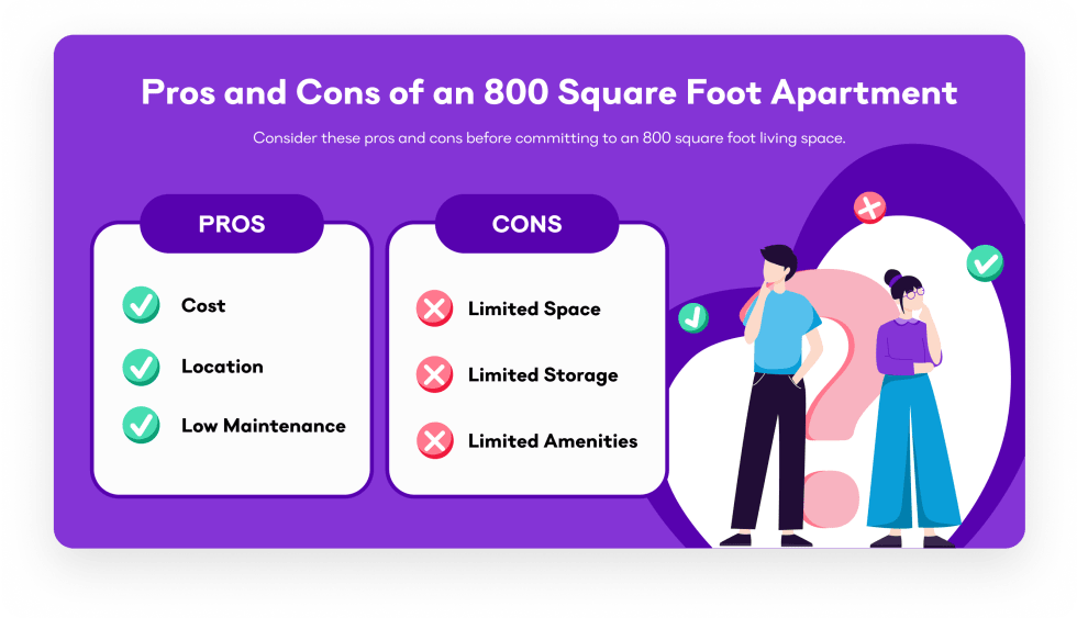 Pros and Cons of an 800 Square Foot Apartment