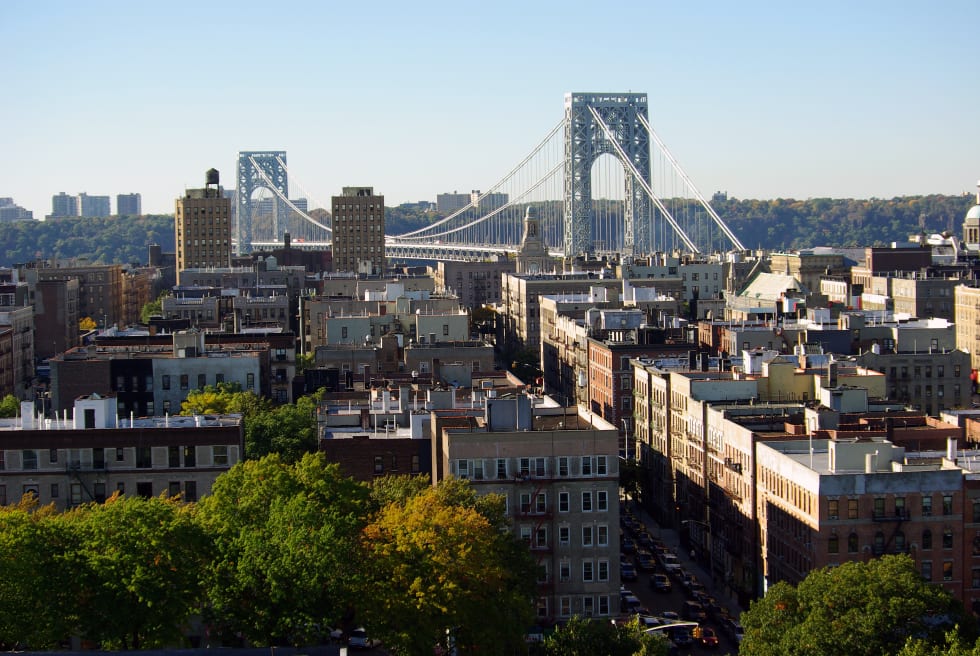 View of George Washington Bridge from Washington Heights