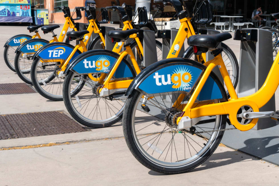 Tugo, bike share on the campus of the University of Arizona.