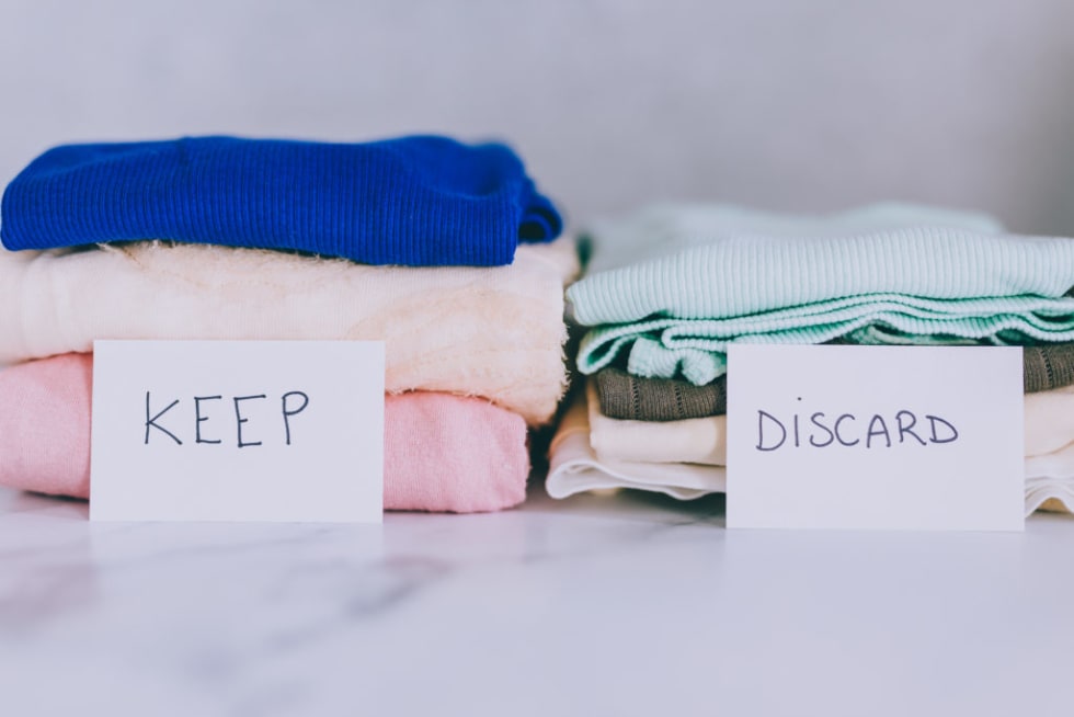 getting rid of old clothes