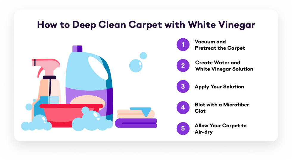 How to Deep Clean Carpet with White Vinegar
